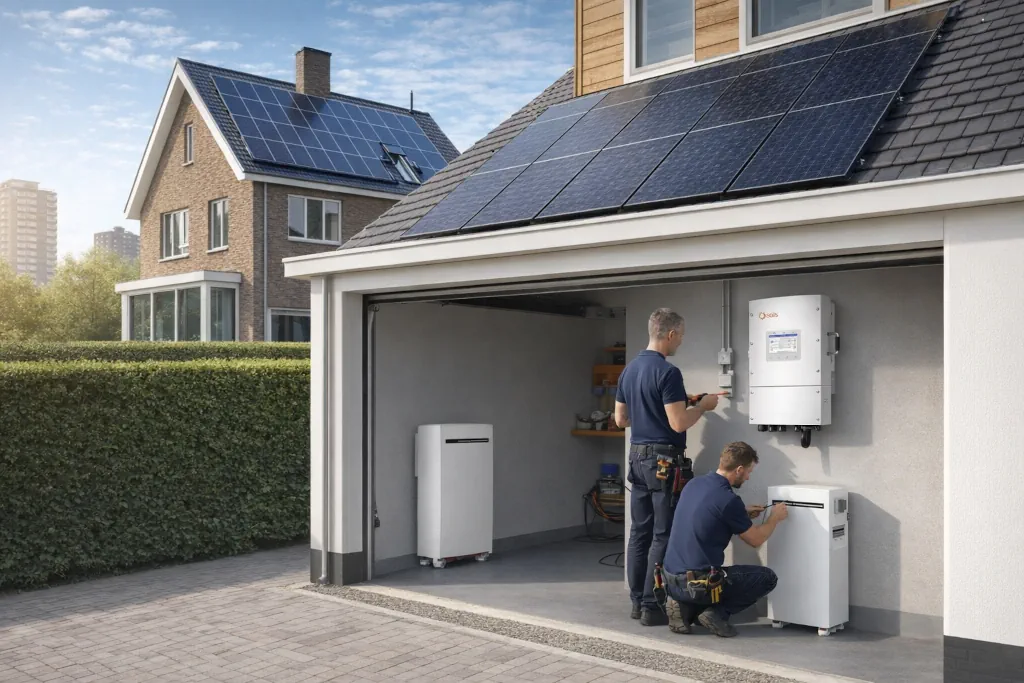 Power-Buddy installateurs aan het werk