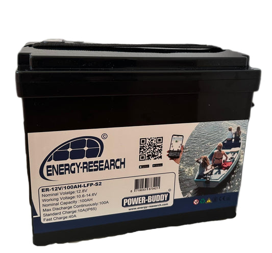 12V 100AH Lithium LiFePO4 Accu met App